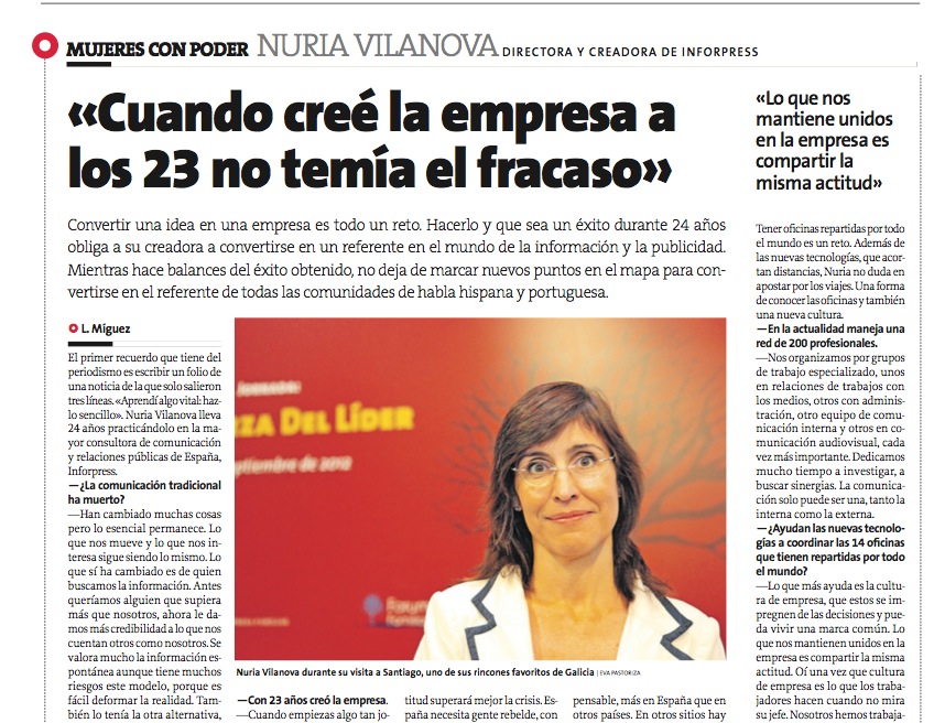La clave de Inforpress: crear un equipo de emprendedores (La Voz de Galicia y 2) La clave de Inforpress: crear un equipo de emprendedores (La Voz de Galicia y 2)