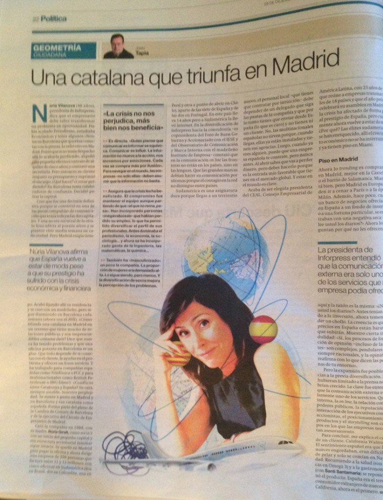 Transformar los problemas en oportunidades (entrevista de Joan Tapia en El Periódico de Catalunya)